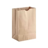 1/6 lb Natural Kraft Paper Grocery Sack, 75#BW - (400/Case)