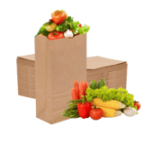 16 lb Kraft Paper Bags 7.7" x 4.7" x 16" - (500/Case)