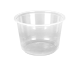 16 oz. Clear Plastic Round Deli Containers - (500/Case)