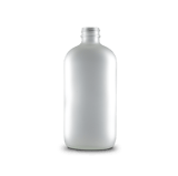 16 oz Clear Frosted Glass Boston Round Bottle 28-400 Neck Finish