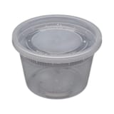 16 oz. Heavy-Duty Clear Deli Container with Lid, Microwavable - (240/Case)