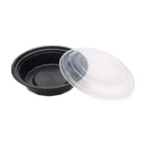 16 oz. Microwavable PP Plastic Round Food Container​ with Lid - (150/Case)