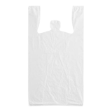 1/6 Standard Size Clear Unprinted Standard-Duty Plastic T-Shirt Bag - (1000/Case)