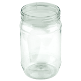 16oz Clear PET Plastic Peanut Butter Jar with 70-400 Neck Finish (204/Case)