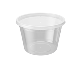 16 oz. Heavy Duty Microwavable Translucent Plastic Deli Containers with Lids - (240/Case)