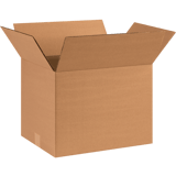 16" x 12" x 12" Corrugated Shipping Box – Kraft 32 ECT, Single Wall - (25/Bundle)
