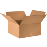 16" x 16" x 8" Corrugated Shipping Box – Kraft 32 ECT, Single Wall - (25/Bundle)