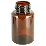 175cc Amber PET Plastic Packer Bottle 38-400 (375/Case)