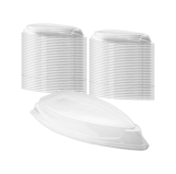 17.87" x 8.74" x 2.36" Clear Disposable Boat-Shaped Sushi Tray Lids - (160/Case)