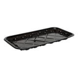 #17S Black PET Plastic Meat Tray, 8 3/8" × 4 7/16" × 9/16" - (500/Case)