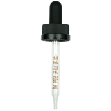 18-400 Black CRC Dropper with 76 mm Graduated Glass Pipette - (1000/Case)