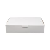 19" × 14" × 4" White Cake / Bakery Box, 1-Piece, Lock Corner, 1/2 Sheet - (50/Case) 6191