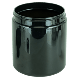 19oz Black PET Plastic SS Jar 89-400 (Tray Packs)