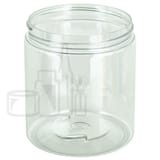 19oz Clear PET Plastic SS Jar 89-400 (Tray Packs)