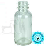 1oz Clear Glass Boston Round Bottle 20-400 (360/Case)