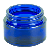 1oz Cobalt Blue Glass SS Jar 48-400 (195/Case)