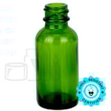 1oz Green Glass Boston Round Bottle 20-400 (360/Case)