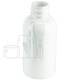 1oz White Boston Round PET Plastic Bottle 20-410 (990/Case)