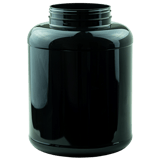 2 Gallon (256oz) Black PET Plastic Jar - 120/400 (Tray packs)
