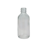 2 oz. (60 ml) Clear Boston Round Glass Bottle 20-400 Neck Finish - (49/Case)