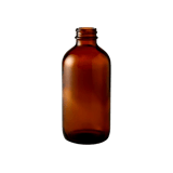 2 oz Amber Boston Round Glass Bottle with 20-400 Neck Finish - (240/Case)