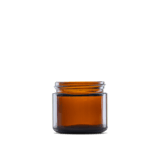 2 oz Amber Glass Straight-Sided Round Jar 53-400 Neck Finish