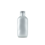 2 oz Clear Frosted Glass Boston Round Bottle 20-400 Neck Finish