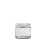 2 oz Clear Glass Straight-Sided Round Jar 53-400 Neck Finish