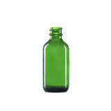 2 oz Green Glass Boston Round Bottle 20-400 Neck Finish