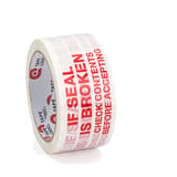 2" x 55 yds. - "Stop If Seal Is Broken..."(6 Pack) Messaged Carton Sealing Tape – 2.2 Mil