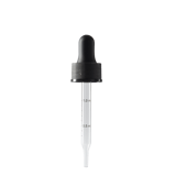 20-400 Black Dropper With Rubber Bulb And Glass Pipette (Fits 2 oz)