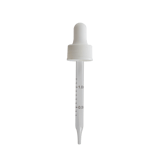 20-400 White Dropper With Rubber Bulb And Glass Pipette (Fits 2 oz)