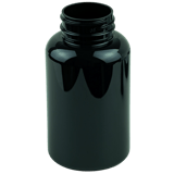 200cc Black PET Plastic Packer Bottle 38-400 (260/Case)