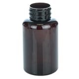 200cc Dark Amber PET Plastic Packer Bottle 38-400 (290/Case)