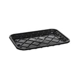 #20S Black PET Plastic Meat Tray, 8 9/16" × 6 5/8" × 13/16" - (250/Case)