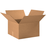 20" x 20" x 12" Corrugated Shipping Box – Kraft 32 ECT, Single Wall - (15/Bundle)