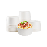 21 oz. White Paper Food Containers - (600/Case)