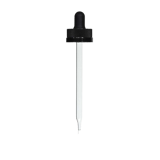 22-400 Black CRC Dropper with 108 mm Glass Pipette (Fits 4 oz Boston Round Bottle) - 1000/Case