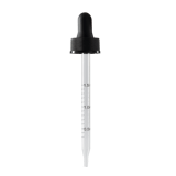 22-400 Black Dropper With Rubber Bulb And Glass Pipette (Fits 4 oz)