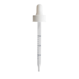 22-400 White Dropper With Rubber Bulb And Glass Pipette (Fits 4 oz)