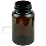 225cc Light Amber PET Plastic Packer Bottle 45-400 (335/Case)