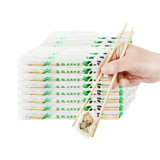 8.6" x 0.2" Paper Wrapped Round Bamboo Twin Chopsticks - (1600/Case)