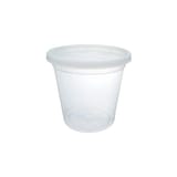 24 oz Clear Round PP Plastic Deli Container with Lid for Meal Prep & Food Storage - (240/Case)