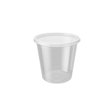 24 oz. Microwavable Heavy weight Clear Plastic Deli Container with Lid - (240/Case)