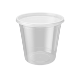 24 oz. Heavy Duty Microwavable Translucent Plastic Deli Containers with Lids - (240/Case)