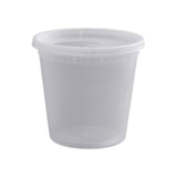 24 oz Translucent Deli Container with Lid - (150/Case)