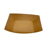 2.5 lb. Natural Kraft Paper Food Tray​ / Boat, Grease Resistant - (500/Case)
