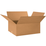 26" x 20" x 10" Corrugated Shipping Box – Kraft 32 ECT, Single Wall - (15/Bundle)