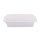 28 oz White Food Container with Clear Lid