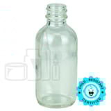 2oz Clear Glass Boston Round Bottle 20-400 (240/Case)
